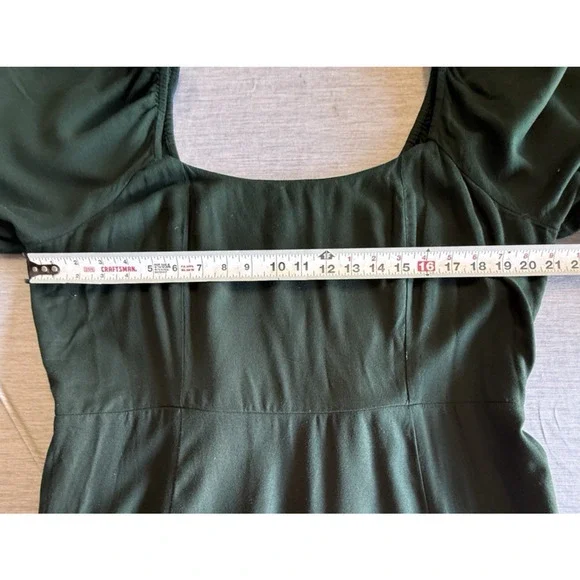 Old Navy Fit Flare Peasant Midi Dress Size XL Tall Heritage Holiday Smocked - Picture 11 of 13